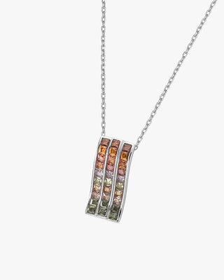 Collares con piedras triple raíl tonos cálidos