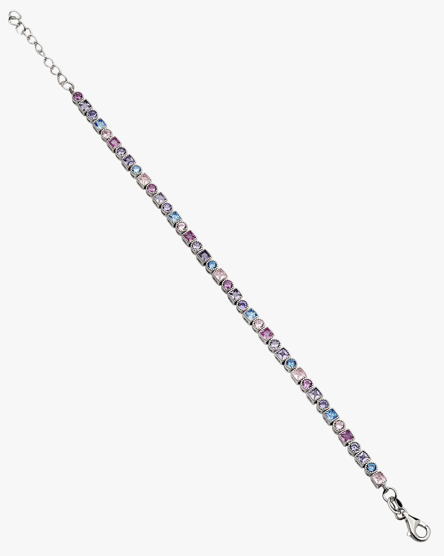Pulseras con piedras estilo riviere diseño multicolor
