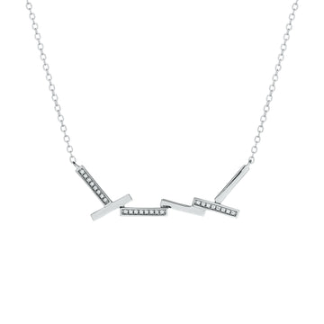 Collares plata originales diseño minimalista con circonitas