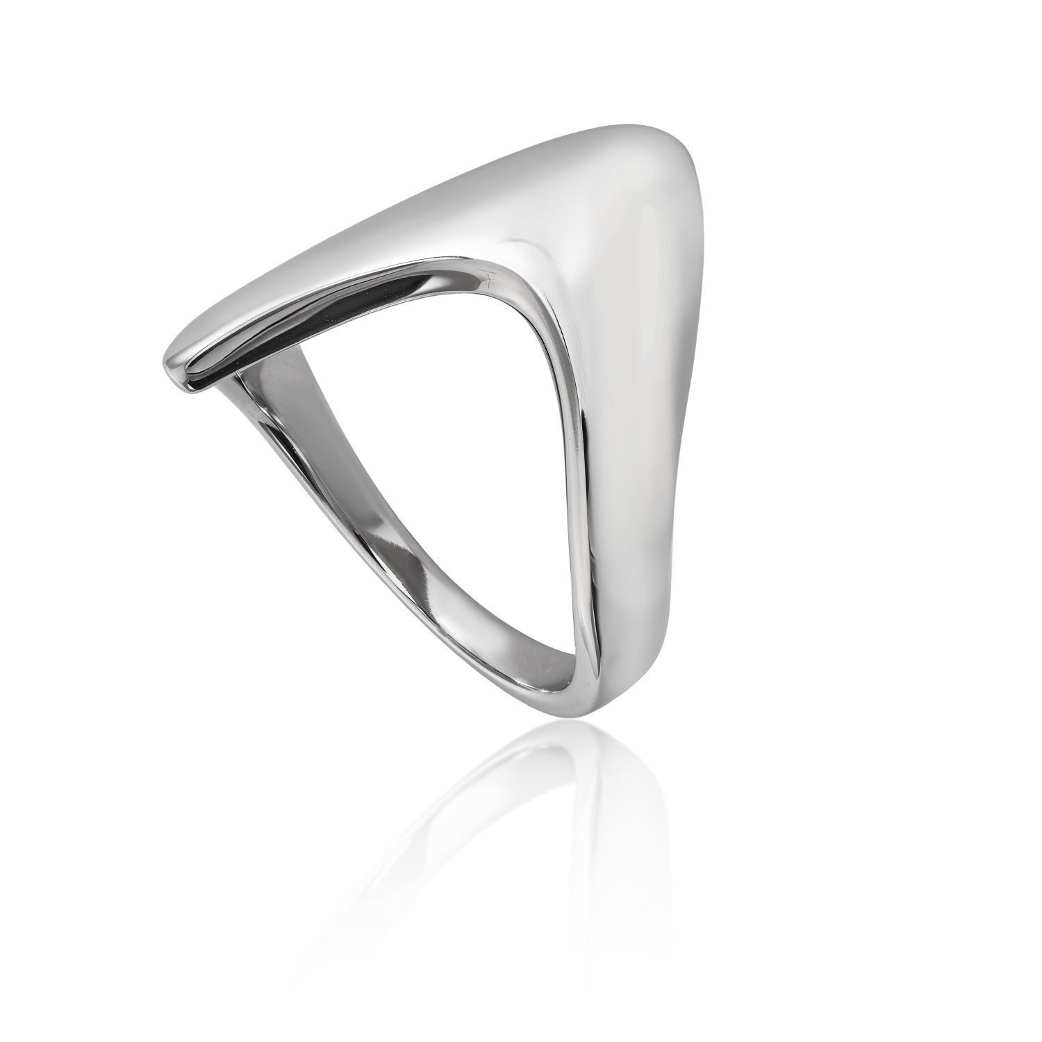 Anillos de diseño de plata diseño punta triangular