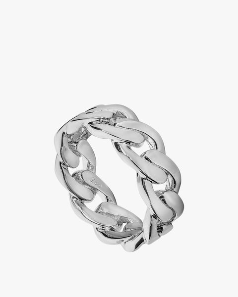 Anillo de plata diseño original eslabon
