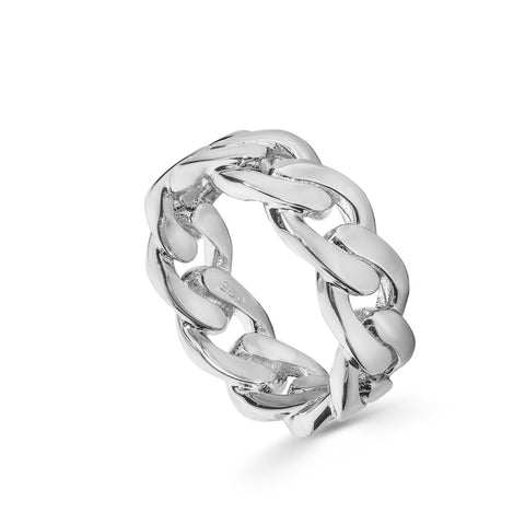 Anillo de plata diseño original eslabon