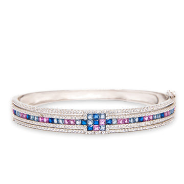 Bracelets d'esclaves ornés de pierres aux nuances de bleu