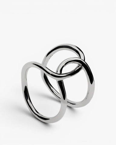 Anillo de plata ancho diseño original