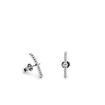 Pendientes pequeños con circonitas lineal