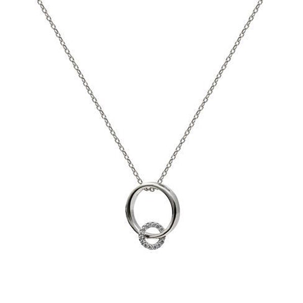 Collar con circonitas diseño doble circular