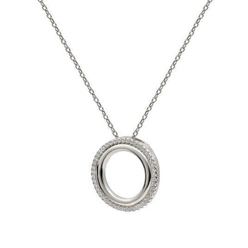 Collar circulo doble con circonitas
