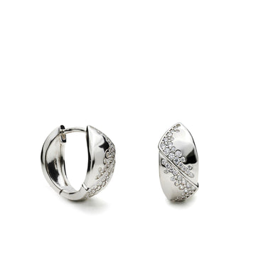 Élégantes boucles d'oreilles créoles ovales en argent