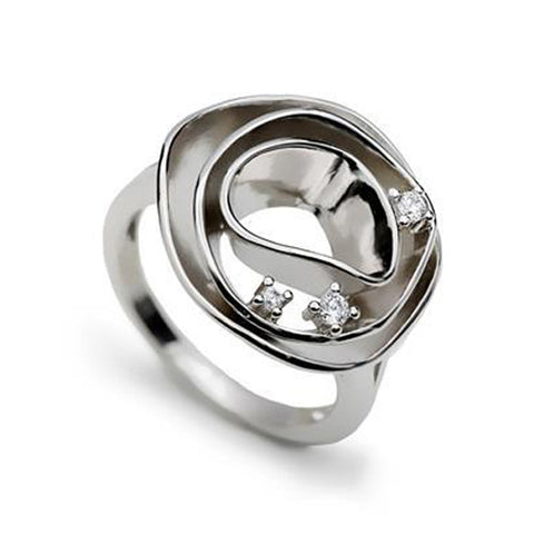 grandes  anneauxargent design moderne et ovale