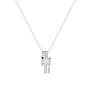 Colgante de plata geométrico con circonitas