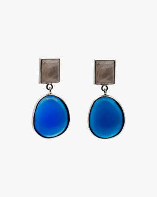 Pendientes de plata con piedras azules