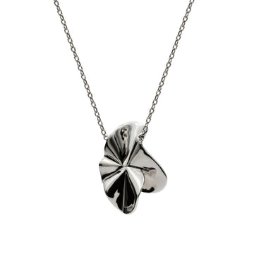 Collares plata originales de forma ondulada estilo pétalos