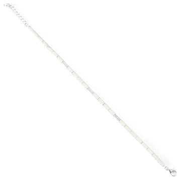 Pulsera brillante de plata diseño fino con circonitas