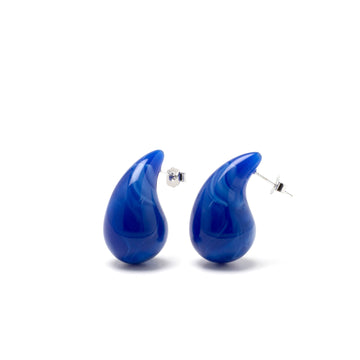 Pendientes originales diseño gota tono azurita