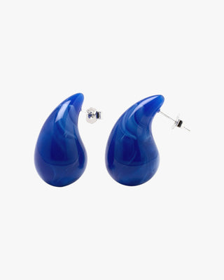Pendientes originales diseño gota tono azurita