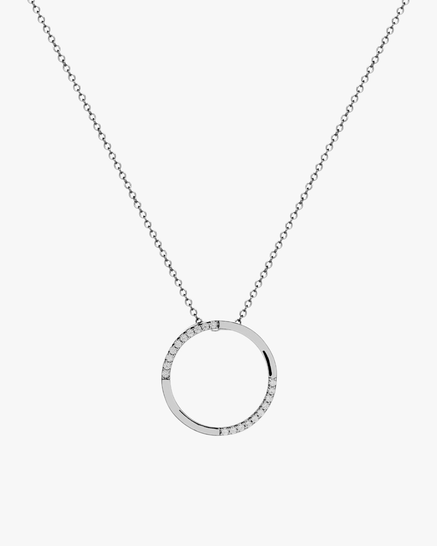 Collar original circulo con circonitas