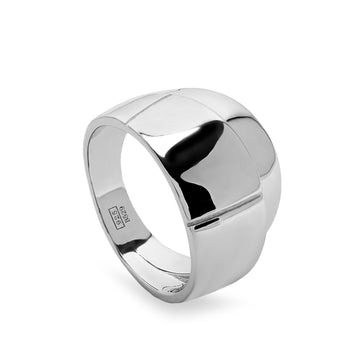 Anillos anchos diseño de doble círculo con abertura
