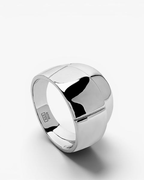 Anillos anchos diseño de doble círculo con abertura