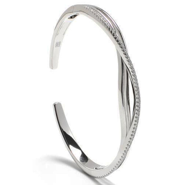 Pulsera esclava de plata diseño en espiral