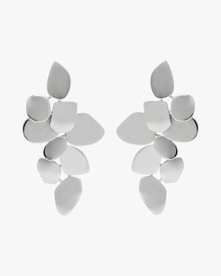 Pendientes originales diseño floral de plata