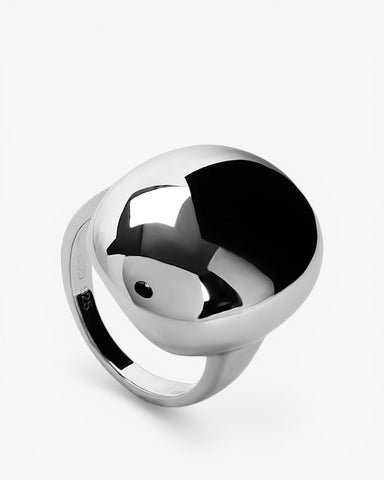 Anillo de plata original diseño redondeado