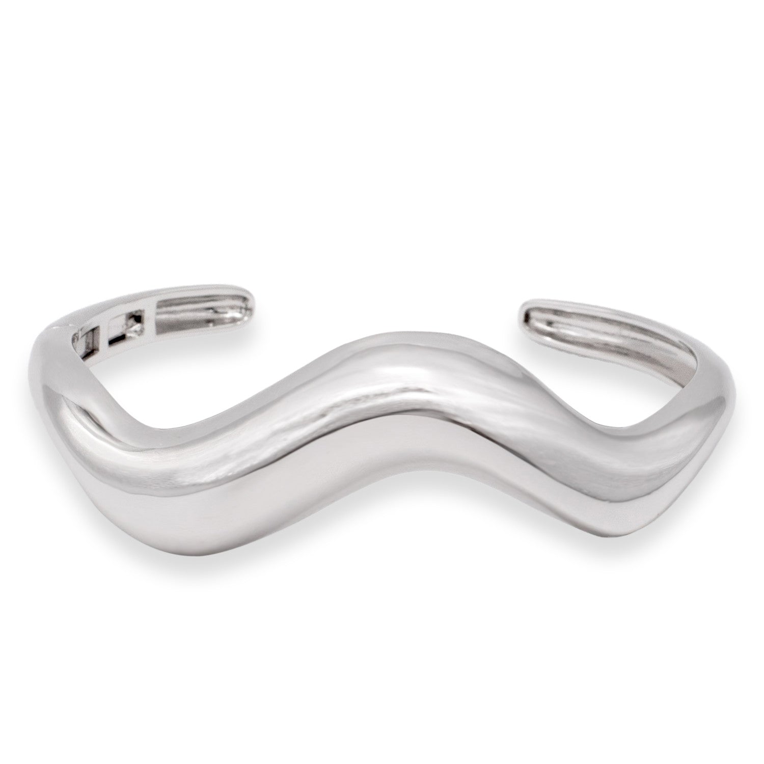 Pulsera esclava de plata ondulado