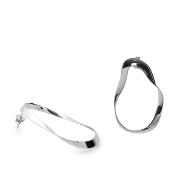 Pendientes originales de plata con diseño orgánico