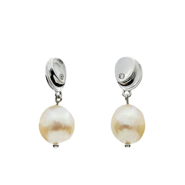 Pendientes perlas naturales diseño elegante