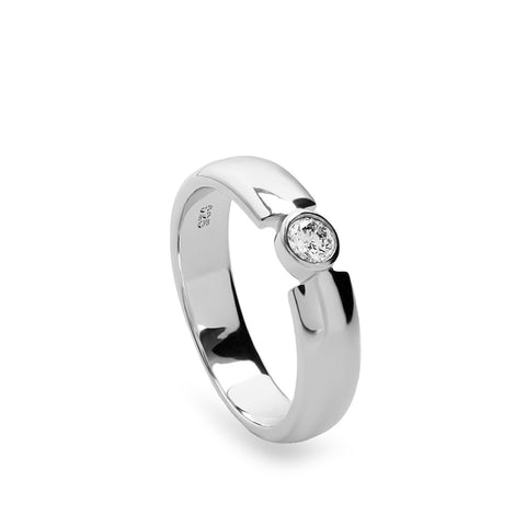 Anillos circonitas diseño minimalista y elegante