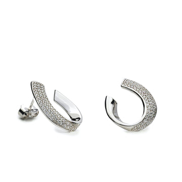 Pendientes brillantes con forma de aro abierto