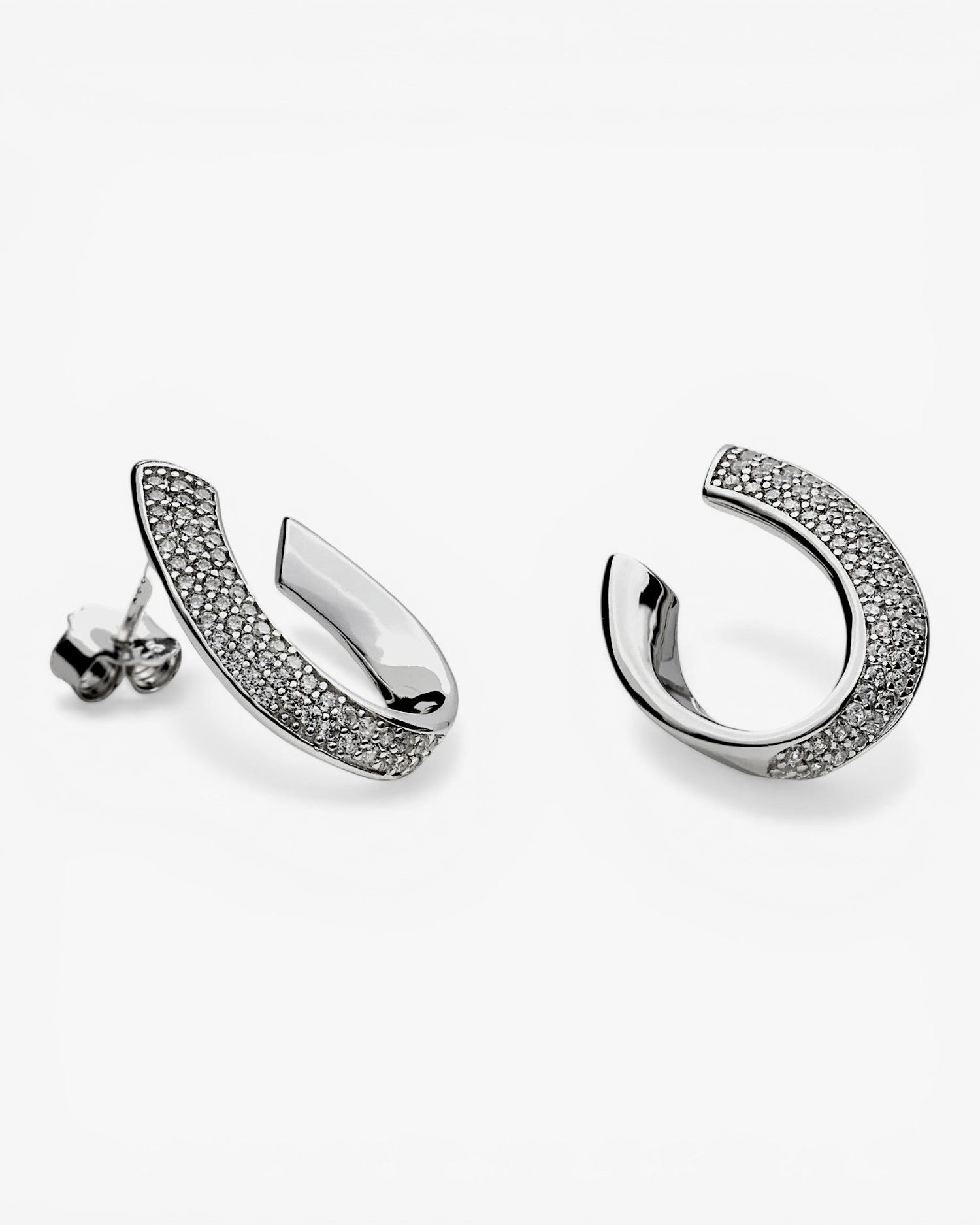 Boucles d'oreilles créoles ouvertes scintillantes