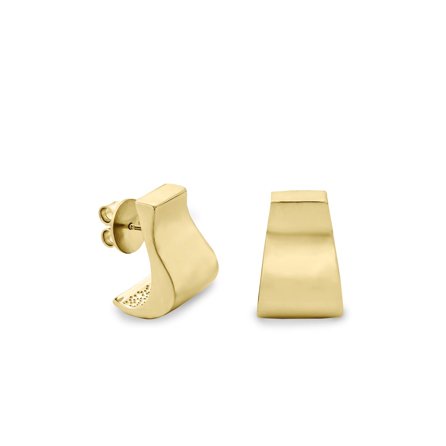 Pendientes con diseño geométrico y elegante en dorado