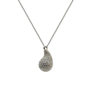 Collar original de plata en forma de gota mini con circonita
