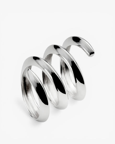 Anillo de plata diseño original en espiral