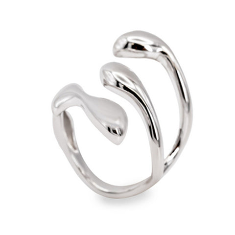 Anillos de diseño estilo orgánico con tres garras