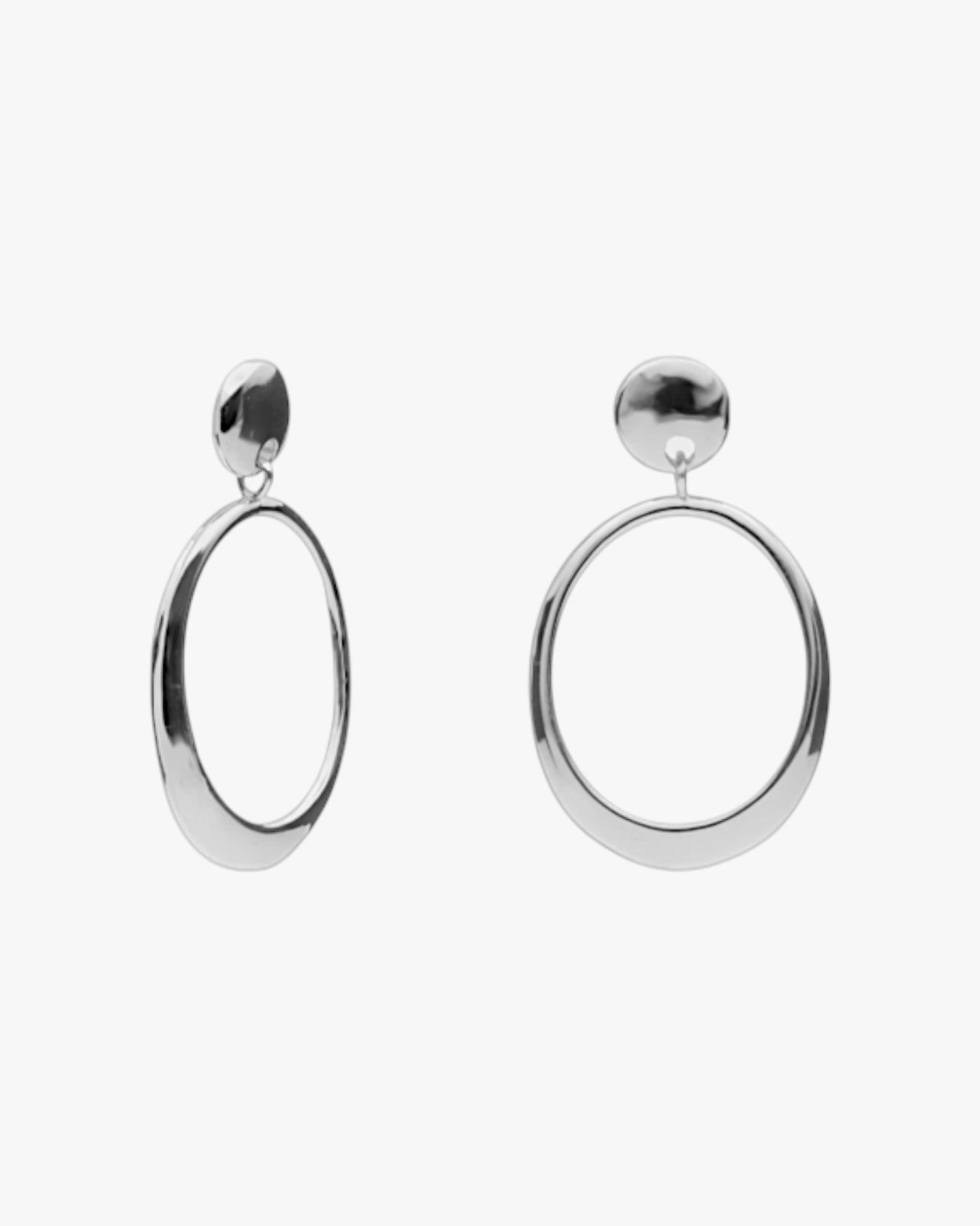 Pendientes de plata diseño geometrico circular