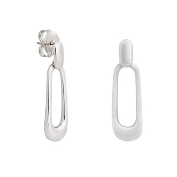 Pendientes de plata colgantes alargados