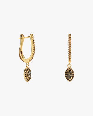 Pendientes de plata con colgantes diseño gema en tono olivine