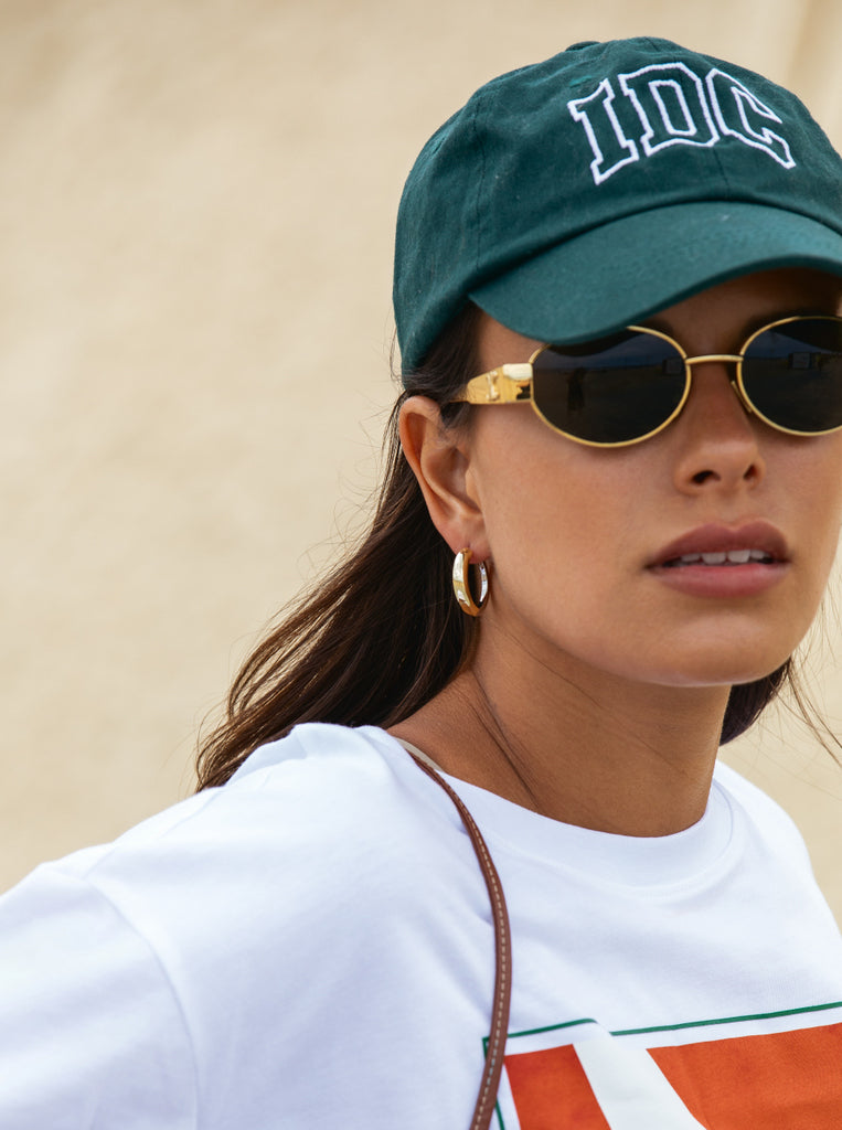 Pendientes de aro bicolor diámetro mediano con dorado delante