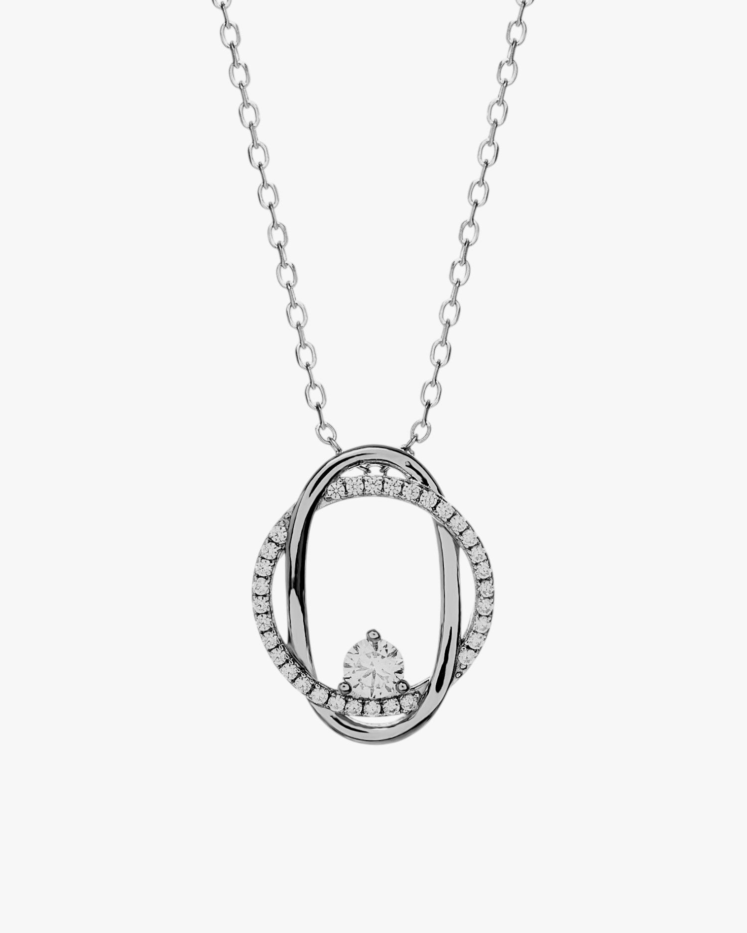 Collier en argent avec zircon cubique, design Eltralazado