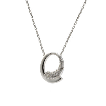 Collier en argent orné de zirconiums cubiques à motif circulaire