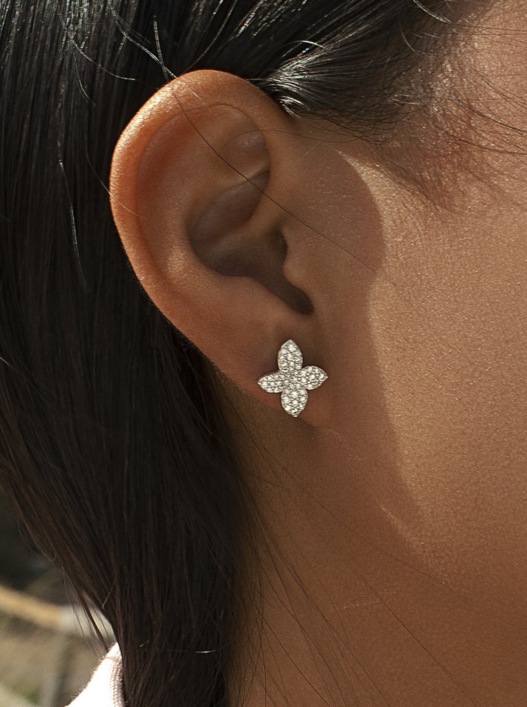 Pendientes de plata 925 con mariposa de circonitas
