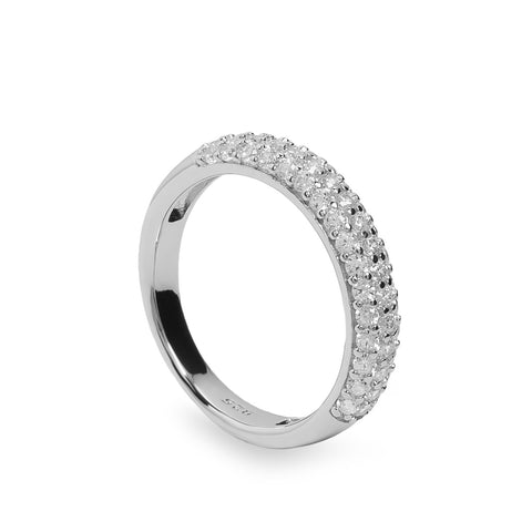 Anillo con circonita de plata con circonitas