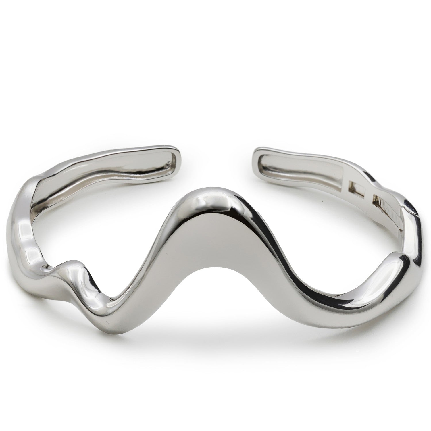 Pulsera esclava de plata diseño abstracto