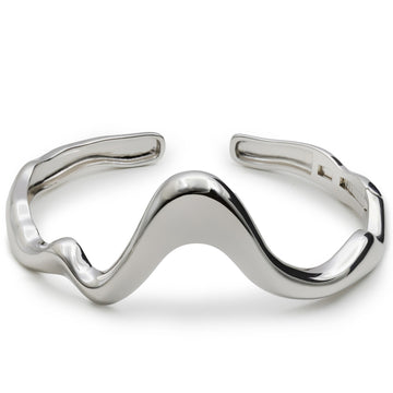 Silver slave bracelet with abstract design