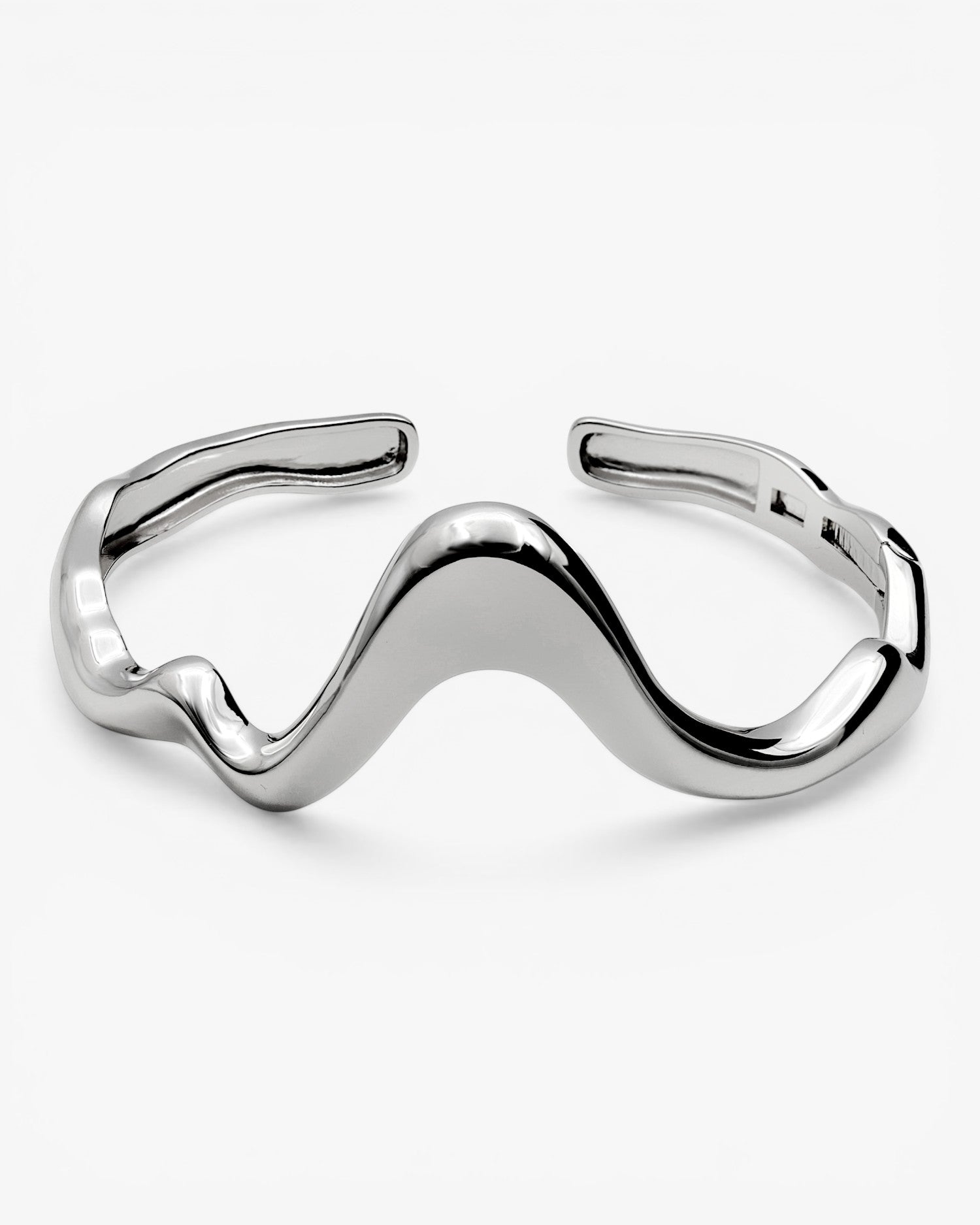Pulsera esclava de plata diseño abstracto