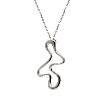 Collar original de plata diseño abstracto