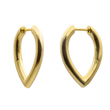 Pendientes  en gota de plata bañados en oro elegancia minimalista