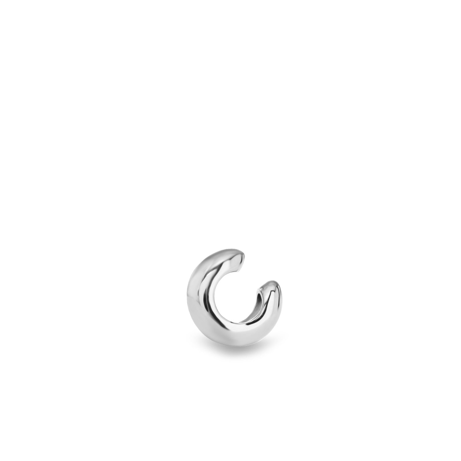 Manchette d'oreille minimaliste en argent, taille moyenne