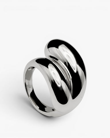 Anillo original de plata diseño abierto enrollado